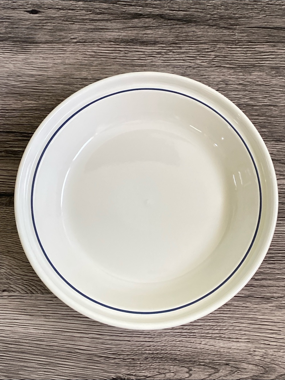 Longaberger Pottery Woven Traditions Heritage Blue 10 inch Pie Plate - Picture 6 of 8